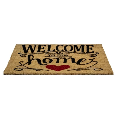 Northlight Natural Coir "Welcome To Our Home" Rectangular Doormat 18" X 30" 5 Northlight Natural Coir "Welcome To Our Home" Rectangular Doormat 18" X 30" - Image 3