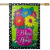 Northlight Bless This Home Bouquet With Vase Outdoor House Flag 28" X 40" -Northlight GUEST 1fd6890c 2f58 4979 b4d9 0585bc5664e7