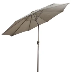 Northlight 9ft Outdoor Patio Market Umbrella With Hand Crank And Tilt - Taupe -Northlight GUEST 1fffe964 a695 4eaf 80a1 3b546e13d4d5