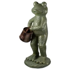 Northlight 17" Gold Verdigris Frog With Watering Can Outdoor Garden Statue -Northlight GUEST 202134d8 2896 4003 91b3 0ff60da3b711