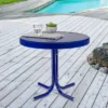 Northlight 22" Outdoor Retro Tulip Side Table, Blue -Northlight GUEST 2676a6cc 9ba2 4c09 b4d6 f0ad9abffa3c
