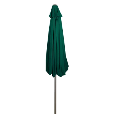 Northlight 9ft Outdoor Patio Market Umbrella With Hand Crank And Tilt, Hunter Green 8 Northlight 9ft Outdoor Patio Market Umbrella With Hand Crank And Tilt, Hunter Green - Image 6