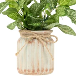 Northlight 8" Reticulated Artificial Spring Foliage In Ceramic Pot -Northlight GUEST 2a150ba0 f3c2 48fb acde 26cedcb69821
