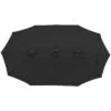 Northlight 15' Outdoor Patio Market Umbrella With Hand Crank, Black
