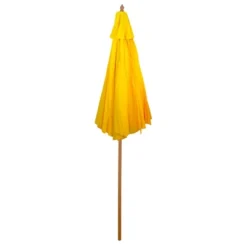 Northlight 8.5ft Outdoor Patio Market Umbrella With Wooden Pole, Yellow -Northlight GUEST 2ec52a30 262e 4865 b7d2 af25c6f7dd31