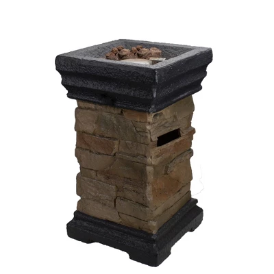 Northlight 18.75" Classic Stone Outdoor Table Top Gas Fire Pit 3 Northlight 18.75" Classic Stone Outdoor Table Top Gas Fire Pit