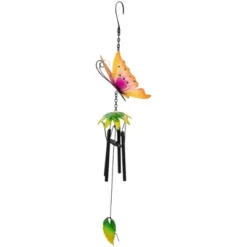 Northlight 19" Orange Metal Butterfly Outdoor Garden Windchime -Northlight GUEST 30894b1e 51e6 4221 a8d6 31acda6e2111