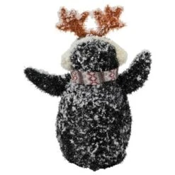 Northlight 22" Lighted Snowy Penguin In Antler Hat Outdoor Christmas Decoration -Northlight GUEST 34136078 3b0c 42c1 a21c d4250407a3d3