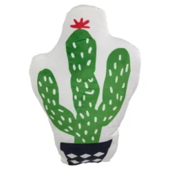 Northlight 18.5" Cactus Shaped Plush Fleece Indoor Throw Pillow - Green/White -Northlight GUEST 37010063 62ca 4753 bef4 dfa84309d2fe