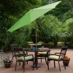 Northlight 9ft Outdoor Patio Market Umbrella With Hand Crank And Tilt, Lime Green -Northlight GUEST 37a11311 1cad 4e7c 84f4 2838fa59d913