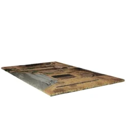 Northlight Natural Coir Brown And Green Italian Patio Design Doormat 18" X 30" -Northlight GUEST 39932700 3e36 4462 b341 84353284a913