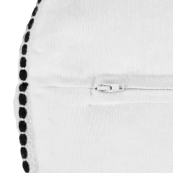 Northlight 18" White And Black Striped Outdoor Woven Pouf Ottoman -Northlight GUEST 423415c5 0c45 4be1 a766 d46b730c0c36