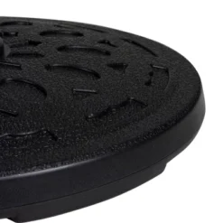 Northlight Black Flat Round Resin Base Stand For Patio Umbrella - 21lbs -Northlight GUEST 45b9ac73 7584 49e6 9e92 9336d4be50ad