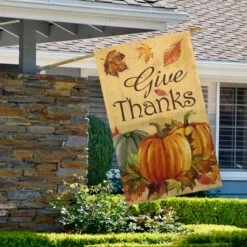 Northlight Give Thanks Autumn Harvest Outdoor House Flag 28" X 40" -Northlight GUEST 484ee622 1eff 447e 9ff8 0a9726bd02ff