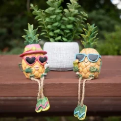 Northlight 9.5" Tropical Pineapple Boy With Dangling Legs Figurine -Northlight GUEST 49331966 40dc 417b 9107 ee806578b045