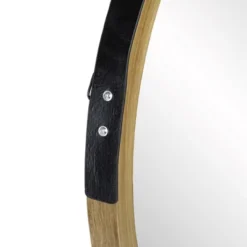 Northlight 21" Beige Round Modern Mirror With Woodgrain Finish -Northlight GUEST 499e11bb d41e 48ad aed4 553200df244d