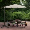 Northlight 10' Outdoor Patio Off-Set Umbrella With Crank And Tilt - Beige