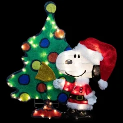 Northlight 32" LED Lighted Peanuts Snoopy And Christmas Tree Outdoor Decoration - Clear Lights -Northlight GUEST 4ac580a7 9286 42e5 a83d c95dd80dba94
