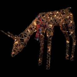 Northlight 35" LED Lighted Feeding Rattan Reindeer Outdoor Christmas Decoration -Northlight GUEST 4e9a5192 a07d 4f4b a37d 1cf7c6f88763