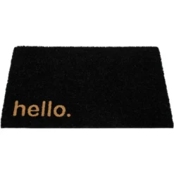Northlight Black Coir "Hello" Outdoor Doormat 18" X 30" -Northlight GUEST 4ec12451 6d43 4754 b377 fe5b8f68b4a3