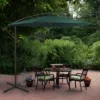 Northlight 10' Outdoor Patio Off-Set Crank And Tilt Umbrella - Green -Northlight GUEST 528f6388 f72c 43ff 859b bb61a22187b4