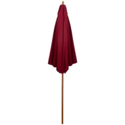 Northlight 8.5ft Outdoor Patio Market Umbrella With Wooden Pole, Burgundy -Northlight GUEST 5367c1c8 4c1d 475f b2e0 f19b225913f2
