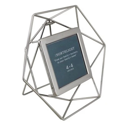 Northlight 9.5" Contemporary Hexagonal 4" X 4" Photo Picture Frame - Silver 5 Northlight 9.5" Contemporary Hexagonal 4" X 4" Photo Picture Frame - Silver - Image 3