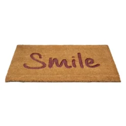 Northlight Natural Coir "Smile" Outdoor Rectangular Doormat 18" X 30" -Northlight GUEST 5442f313 3a91 4893 84b3 d4c8631d7191