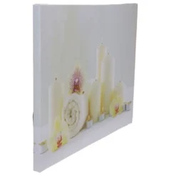 Northlight LED Lighted Candles And Orchids Spa Inspired Canvas Wall Art 15.75" -Northlight GUEST 58f19efc 9a55 4278 a62d 93a8d0740457