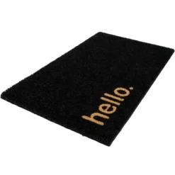 Northlight Black Coir "Hello" Outdoor Doormat 18" X 30" -Northlight GUEST 59d1ca6a d5b0 4c2c ae4f c722f3f326b6