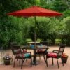 Northlight 9' Outdoor Patio Market Umbrella With Hand Crank And Tilt - Terracotta -Northlight GUEST 5a2f4861 3f5b 4c46 8f31 4d19193e8f7c