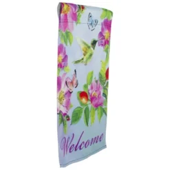 Northlight Welcome Hummingbird Floral Outdoor Garden Flag 12.5" X 18" -Northlight GUEST 5a4d40ef eb9b 4e35 af7c aec40c53d871