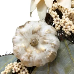 Northlight Dahlia And Pumpkin Fall Artificial Floral Wreath, 22-Inch -Northlight GUEST 5a534d33 d74c 4acc 8971 2ddcbf1ad587