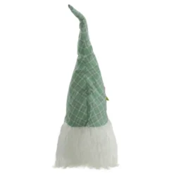 Northlight 20" Green And White Plaid Spring And Easter Gnome Head Table Top Decor -Northlight GUEST 5c5591b9 4f5b 41d0 81e2 2e6f8e225ad2