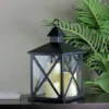 Northlight 12.5" Black Candle Lantern With 3 Flameless LED Candles -Northlight GUEST 5ca740e4 792a 457a 82c5 a1c1351a3bbf