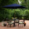 Northlight 10' X 6.5' Outdoor Patio Market Umbrella With Hand Crank - Blue -Northlight GUEST 5e778734 4056 47de adbe 9d545c517731