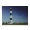 Northlight LED Lighted Black And White Striped Lighthouse With Ombre Blue Sky Canvas Wall Art 15.75" X 11.75"