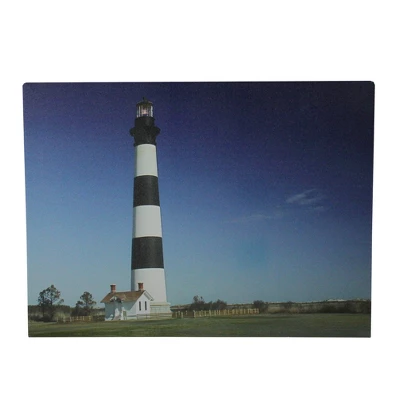 Northlight LED Lighted Black And White Striped Lighthouse With Ombre Blue Sky Canvas Wall Art 15.75" X 11.75" 3 Northlight LED Lighted Black And White Striped Lighthouse With Ombre Blue Sky Canvas Wall Art 15.75" X 11.75"
