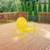 Northlight Outdoor Retro Metal Tulip Glider Patio Chair, Yellow -Northlight GUEST 6245ffb0 1735 4f60 9494 255c7f8396c7