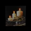 Northlight 12" LED Lighted Candles With Ribbon On A Platter Canvas Wall Art -Northlight GUEST 62899c85 9575 45e5 b2ed 1c567f413b3a
