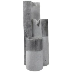 Northlight 24" Gray Speckled Modern Style 3-Tier Rainfall Outdoor Water Fountain -Northlight GUEST 63fd951c 119b 442b afcd a17aa6a12020