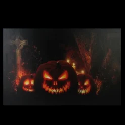 Northlight LED Lighted Jack-O-Lanterns In A Cemetery Halloween Canvas Wall Art 23.5" X 15.5" -Northlight GUEST 647aff90 b7f4 4727 bb6c 4f91e620dcd7