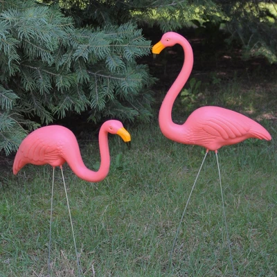 Northlight 2ct Tropical Flamingo Outdoor Garden Lawn Stakes 30" - Pink 3 Northlight 2ct Tropical Flamingo Outdoor Garden Lawn Stakes 30" - Pink