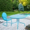 Northlight 39.25-Inch Outdoor Retro Metal Tulip Dining Table, Sky Blue 2 Northlight 39.25-Inch Outdoor Retro Metal Tulip Dining Table, Sky Blue -Northlight GUEST 689b5ced 9b5c 46ee 8cd0 8fc28d7b2b7c