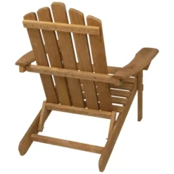 Northlight 36" Natural Stained Classic Folding Wood Adirondack Chair -Northlight GUEST 68c3b15d 3940 4ca9 b0f2 650241303746