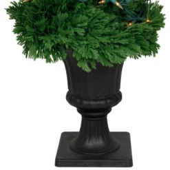 Northlight Real Touch™ Artificial Pre-Lit Cedar Double Spiral Topiary Tree, Clear Lights 4.5' -Northlight GUEST 69c4ec91 7f26 429f 8658 f43e47b309c6