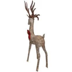 Northlight 74" LED Lighted Champagne Deer With Red Bow Outdoor Christmas Decoration 13 Northlight 74" LED Lighted Champagne Deer With Red Bow Outdoor Christmas Decoration -Northlight GUEST 6a2401a7 d1a4 4a92 a40a a3c433f53c0d