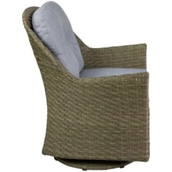Northlight 34" Gray Resin Wicker Deep Seated Glider Chair With Gray Cushions -Northlight GUEST 6ad46640 17e5 4fbd 81fb 8ef78d6bcfd6