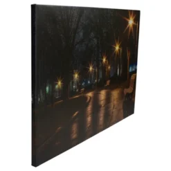 Northlight LED Lighted Nighttime City Park Scene Canvas Wall Art 23.75" -Northlight GUEST 6cf1b765 1f6a 4971 b7e3 0dace5ec683e