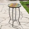 Northlight 19" Sunflower And Bumblebee Glass Patio Side Table -Northlight GUEST 6e307651 bd9a 42d8 baff e933770811a8
